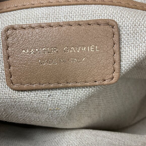 Mansur Gavriel Tan Tulipano Leather Shoulder Bag - Picture 14 of 15